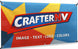 Colorful banner with 'Crafter NV' logo and text on a blue background
