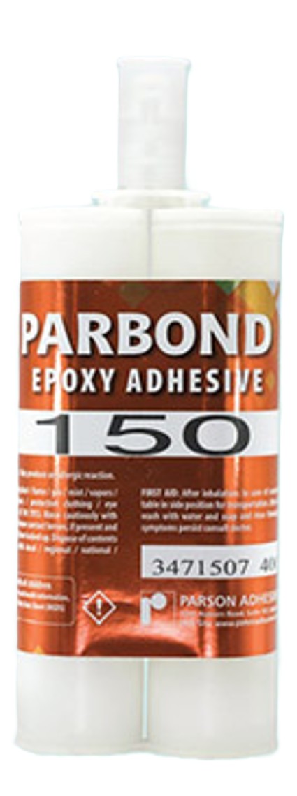 Parbond Epoxy Adhesive 150 container with label on a white background