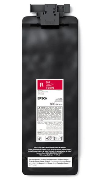 Epson ink cartridge with label on a white background