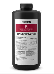 Epson ink bottle with label on a white background