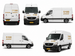 White Mercedes-Benz vans with '5100' branding on a white background