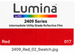 FDC Lumina 2409 Red reflective vinyl color swatch illustration; verify against manufacturer sample