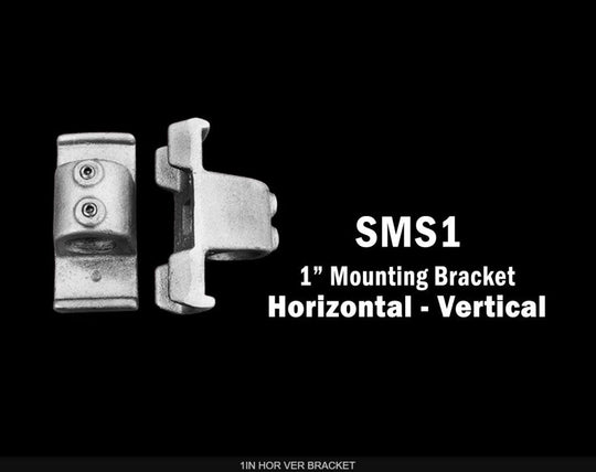 1-inch mounting bracket labeled 'SMS1' on a black background