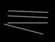 Set of five metallic rods on a black background