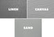 Drytac ReTac Textures comparison showing linen canvas and sand embossed finishes