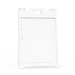 White plastic frame with cut-out sections on a white background