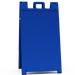 Blue plastic board with a handle on a white background