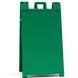 Green folding step platform on a white background