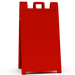Red plastic sheet with handles on a white background