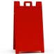 Red plastic sheet with handles on a white background