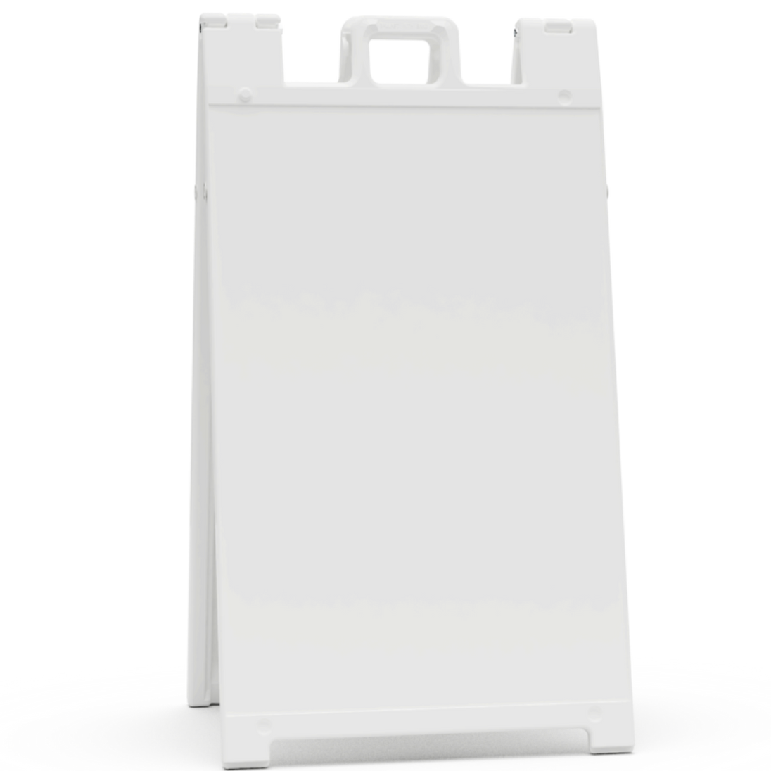 White paper bag with handles on a white background