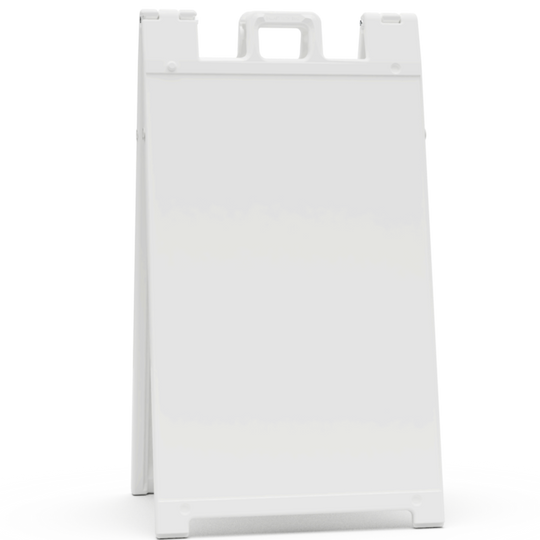 White paper bag with handles on a white background