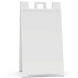 White paper bag with handles on a white background