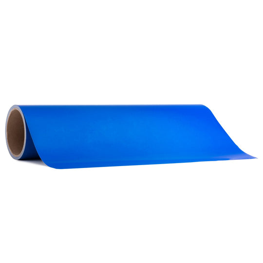 Lumina 2407 Blue (005) reflective vinyl roll reference; supplied in the selected custom-cut striping width and length.