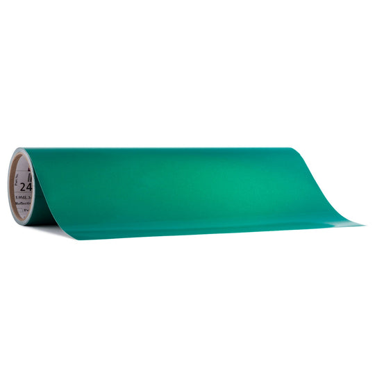 Lumina 2407 Green (011) reflective vinyl roll reference; supplied in the selected custom-cut striping width and length.