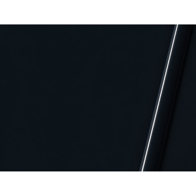 Illustrative curled-film representation of Lumina 4200 Black gloss vinyl; color and finish are approximate