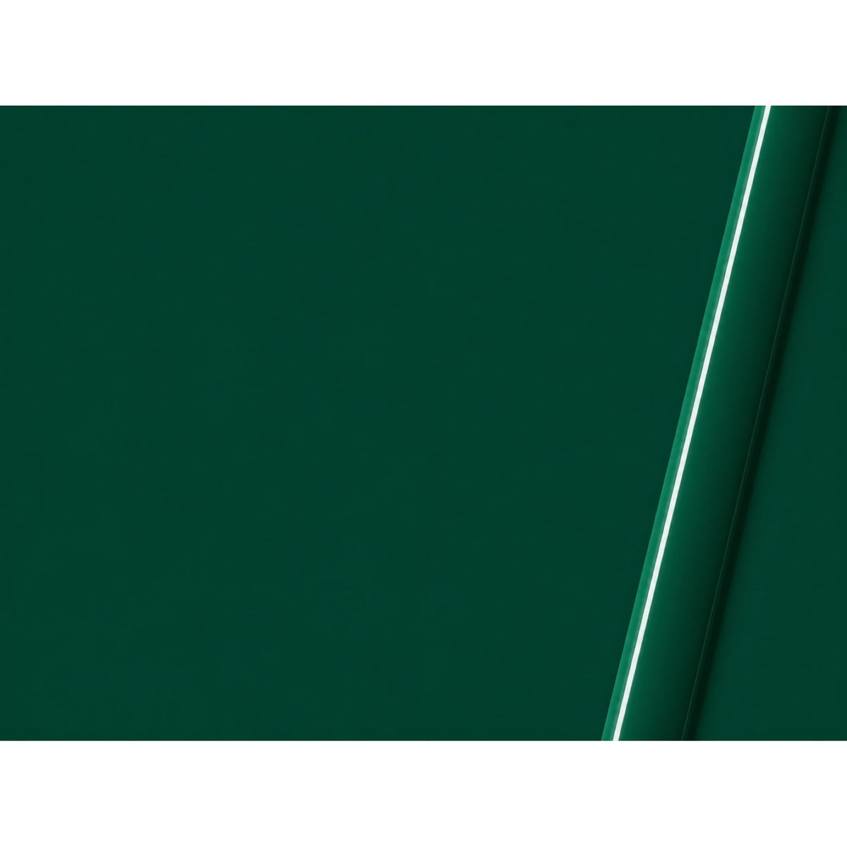 Illustrative curled-film representation of Lumina 4200 Dark Green gloss vinyl; color and finish are approximate
