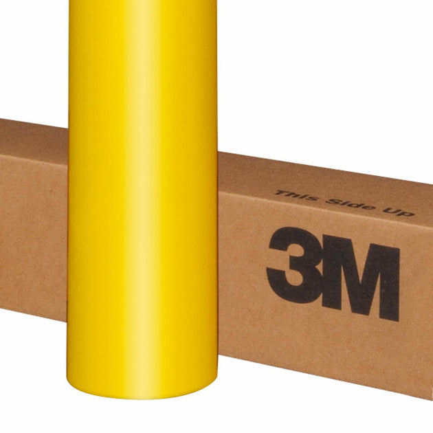 3M reflective film in lemon yellow, manufacturer full-roll material reference; ordered stripe size varies