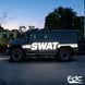 Manufacturer 3M 5100R application example on a vehicle; white reflective markings shown