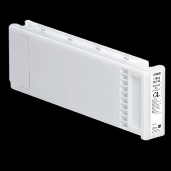 An Epson CL TN1140 SCGLL replacement toner cartridge, shown in its white plastic housing against a solid black background.