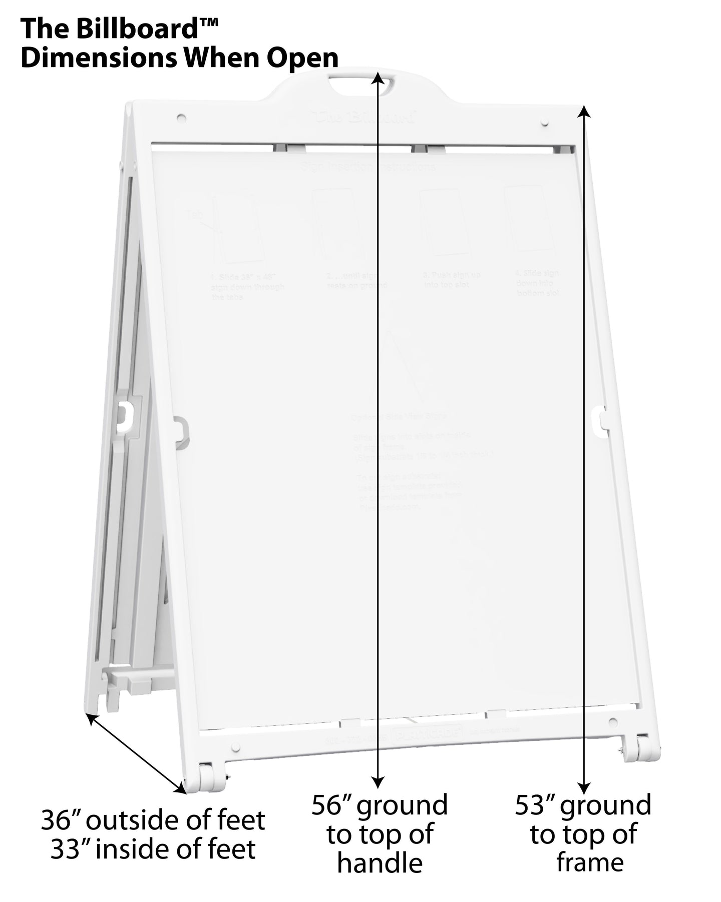 Diagram of a billboard with dimensions labeled