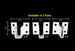 White metal brackets with measurements on a black background
