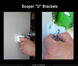 Demonstration of Sooper 'U' Brackets installation with a drill and hand holding the bracket.