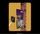 Ventilation system with a purple banner on a yellow background