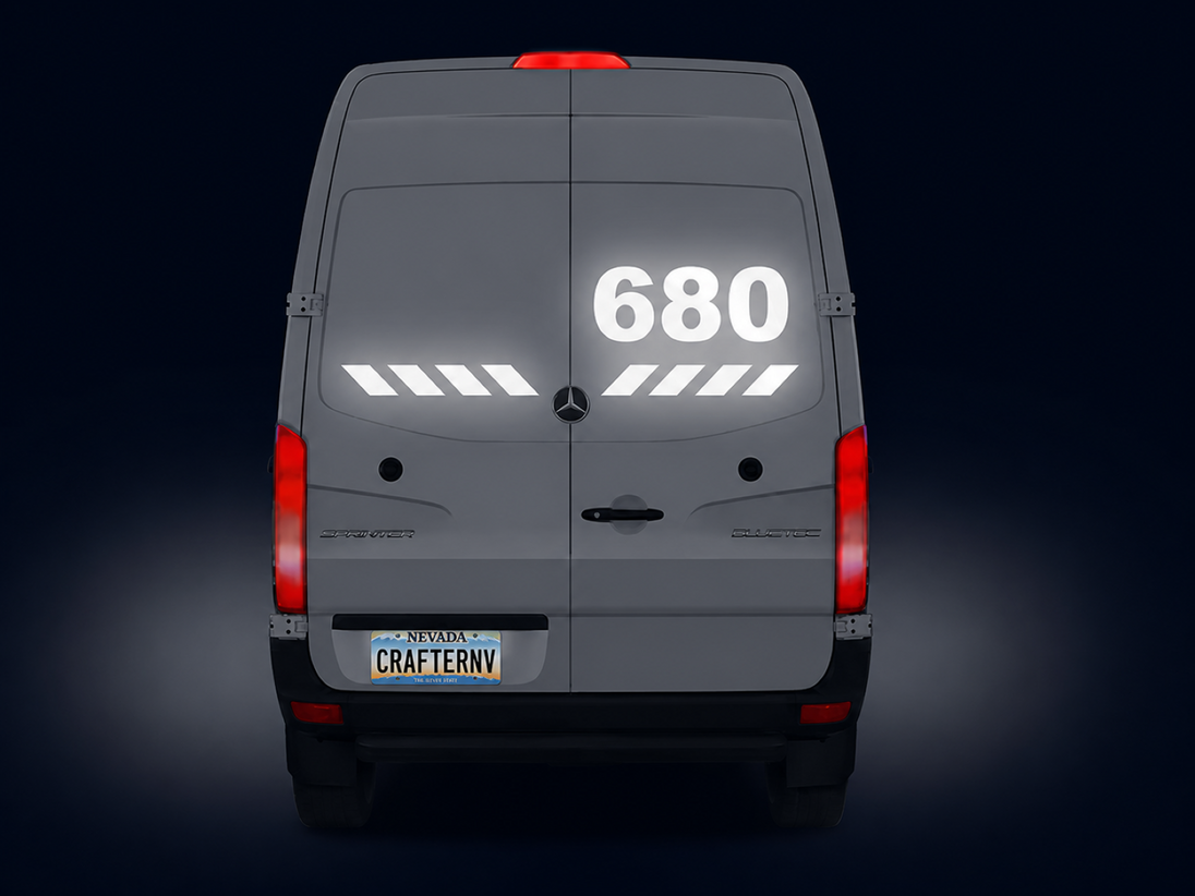 3M Scotchlite 680CR White reflective graphic film nighttime reflective sign application
