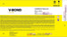 V-Bond UV Yellow Ink packaging with product details on a yellow background