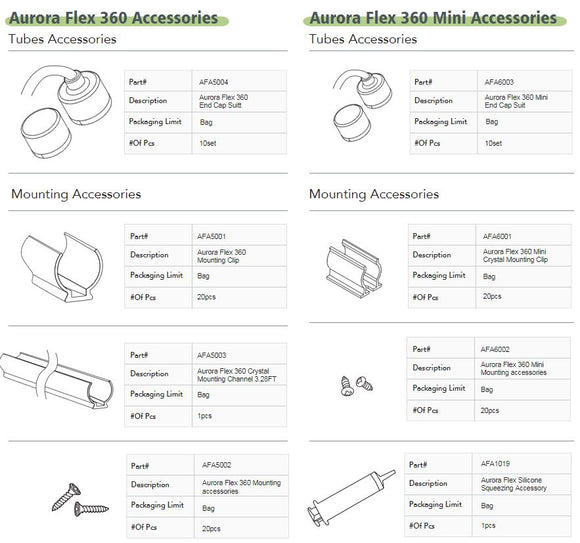 Aurora Flex 360 & 360 Mini Accessories