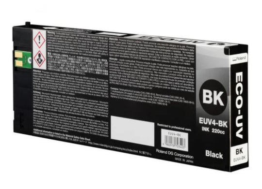 Black ink cartridge with visible branding on a white background