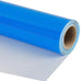 Roll of blue vinyl wrap on a white background