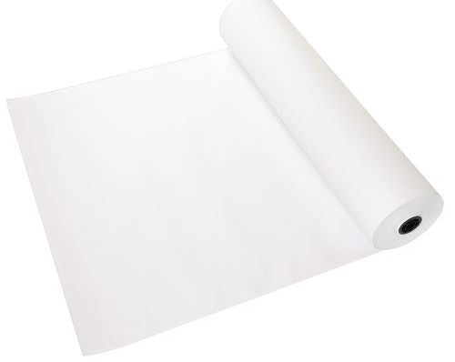 Roll of white paper on a white background