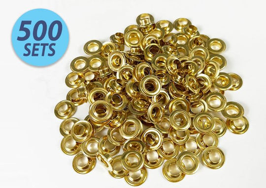 No.2 Brass Self-Piercing Grommet Set – 500 Sets Per Bag