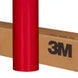Red vinyl wrap roll with 3M branding on a cardboard box