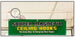 Green sign with 'Sooper Magnetic Ceiling Hooks' on a ceiling