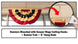 Banners mounted with Sooper Magz ceiling hooks on a wooden surface.