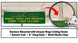 Advertisement for Banner Trak system with green banner and ceiling hooks.