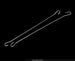 White metal hang rods on a black background