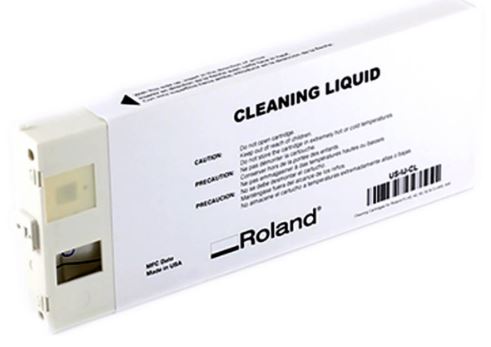 Roland cleaning liquid cartridge packaging on a white background