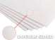 White double-sided foam board with textured surface on a white background
