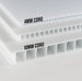 Two white honeycomb panels with '4MM CORO' and '10MM CORO' labels on a light gray background.