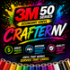Promotional graphic for 3M Economy Vinyl Crafter NV with colorful text and vinyl rolls.