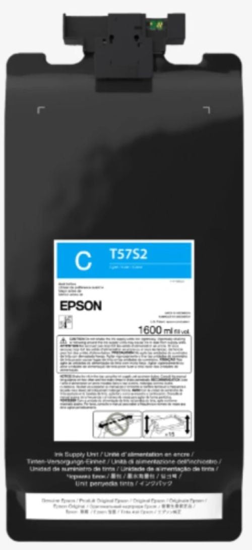 An Epson toner cartridge, model T5752, shown against a plain white background. The cartridge is predominantly black with a white and blue label on the front displaying the Epson brand and model number.