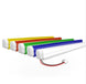 Set of colorful LED strips on a white background
