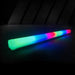Colorful LED foam stick on a dark background