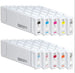 Set of Epson ink cartridges on a white background