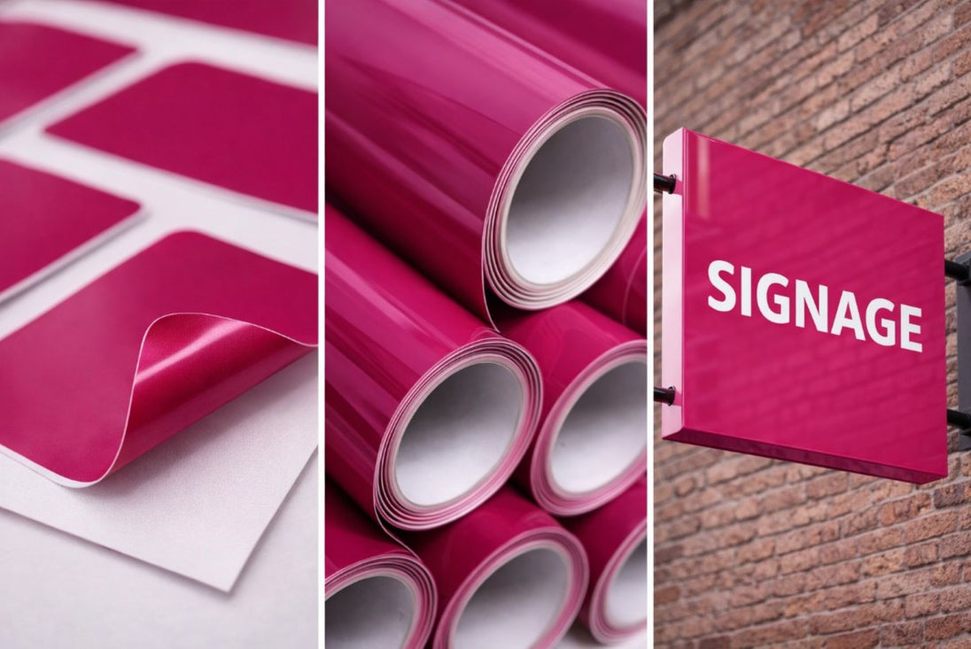 Fiesta Pink Ultra-High Gloss Economy Sticker Vinyl