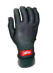 Black glove with a red logo on a white background